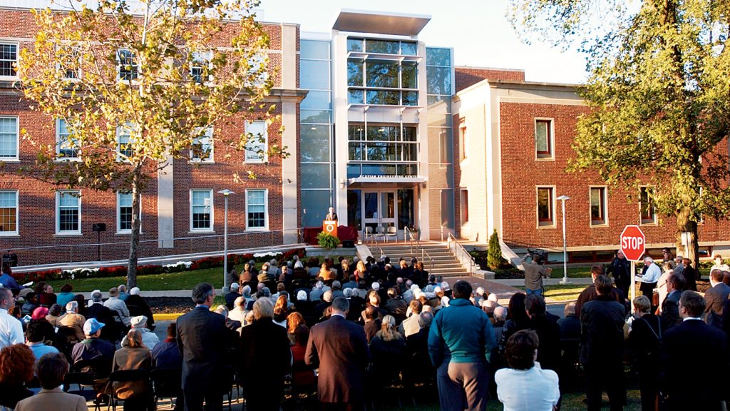 At the dedication for the the 90,000-square-foot Acopian Engineering Center in 2003.