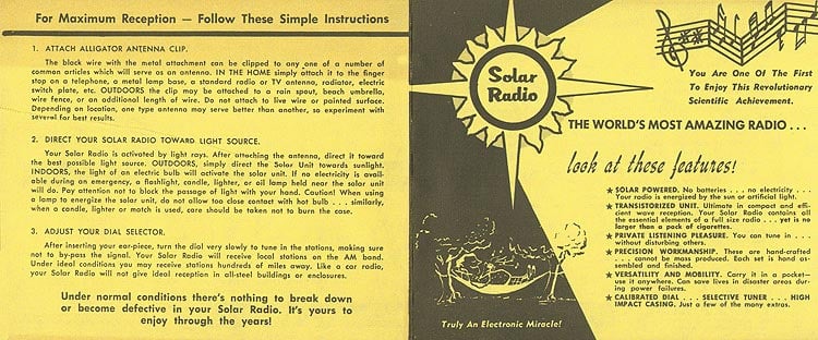 Solar Radio Instruction Sheet 1